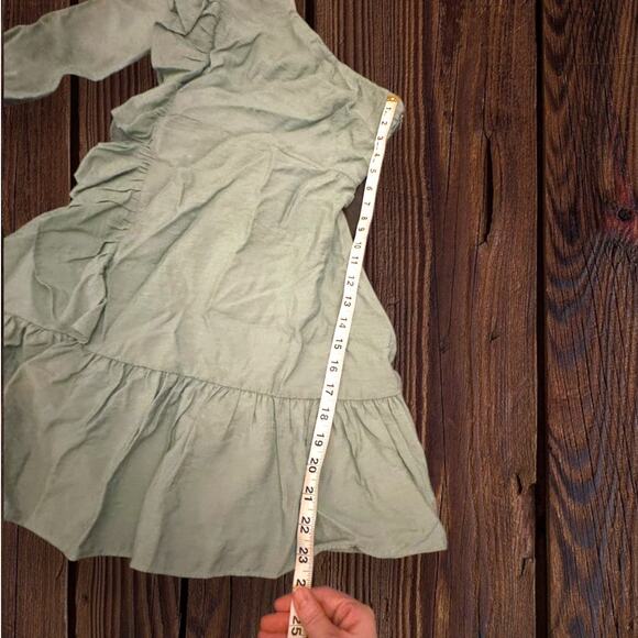 Lulus Muted Mint Green One Shoulder Ruffle Belted Party Dress Size S - Picture 2 of 13
